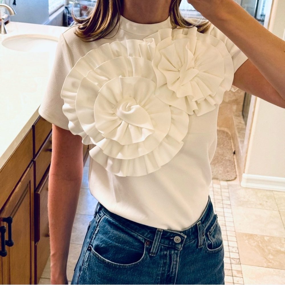 Gracia Floral Ruffle Top